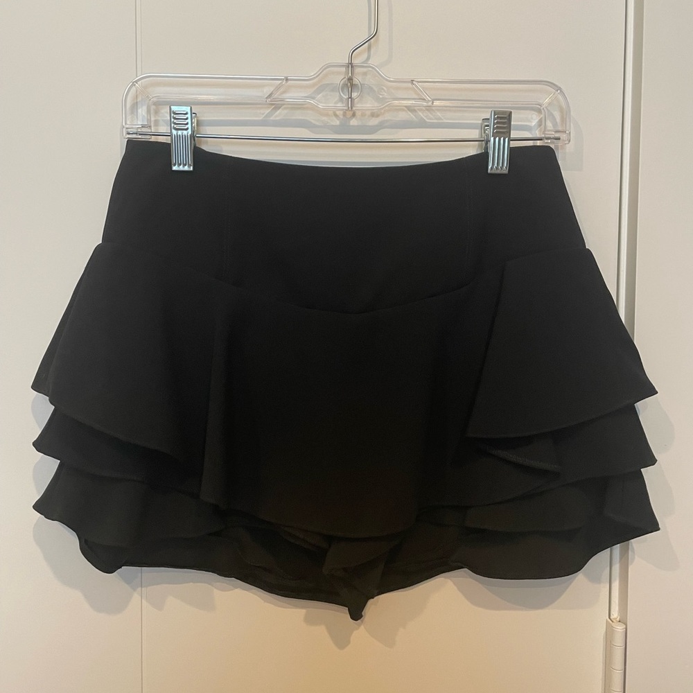 ZARA WOMEN BLACK SKORT
